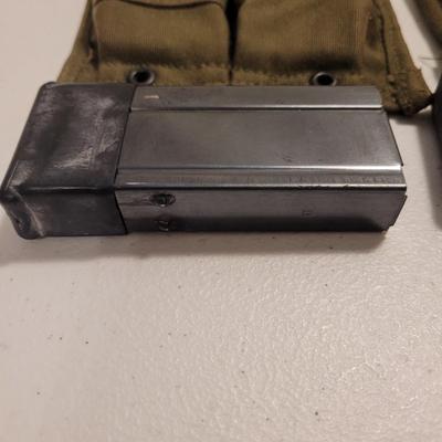 WW2 Era Bandolier, Ammo Box, Magazine Pouches, Magazines, and Cartridges (LR-EL)