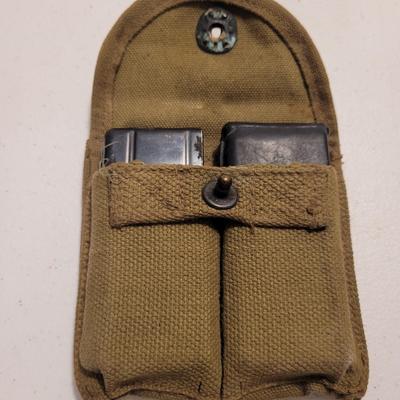 WW2 Era Bandolier, Ammo Box, Magazine Pouches, Magazines, and Cartridges (LR-EL)