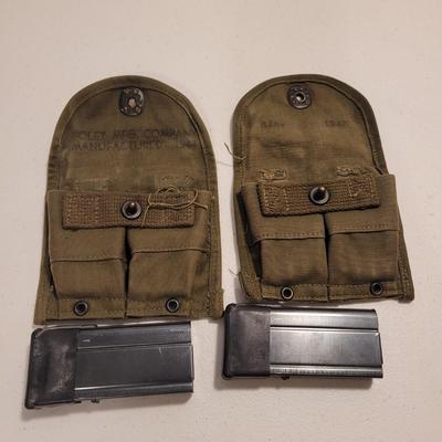 WW2 Era Bandolier, Ammo Box, Magazine Pouches, Magazines, and Cartridges (LR-EL)