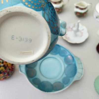 Lot of Collectibles , Art Glass, Plates , Lefton China, Royal Worcester , Ring Holder and more