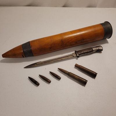 WW2 Bayonet, 37mm Dummy Round, and More (LR-EL)