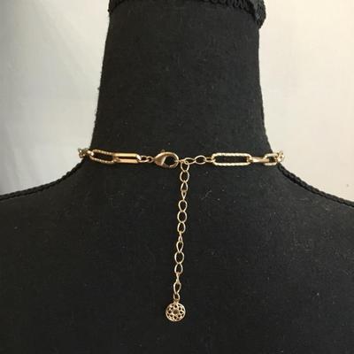 beautiful, gold tone, heart chain necklace