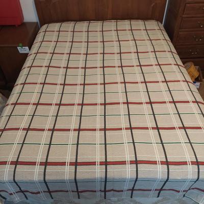 Two 1950's Bates Plaid Bedspreads (B3-KD)