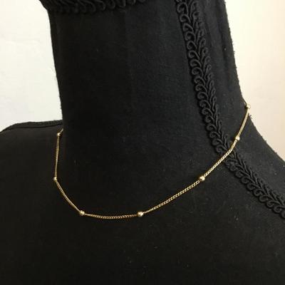 18 K plated, dainty necklace