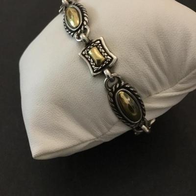 Vintage Brighton, reversible bracelet, gold, and silver toned