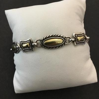 Vintage Brighton, reversible bracelet, gold, and silver toned