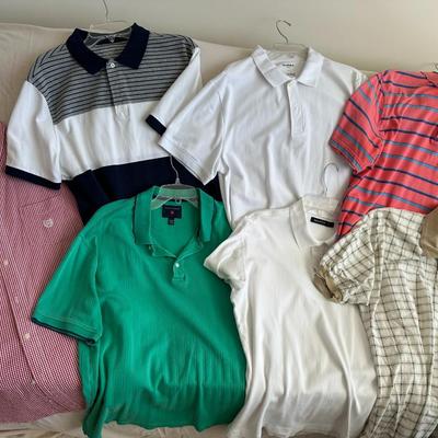 Men's Large Short Sleeve Shirts Mixed Lot of 7 (B3)