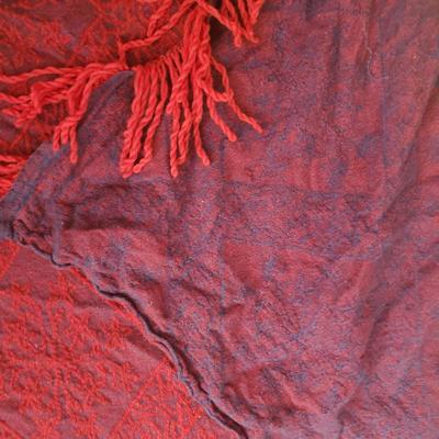 Two Vintage Queen Size Fringe Bedspreads (B3-KD)