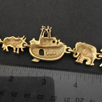 Vintage AJC Noah’s ark bracelet 1980s
