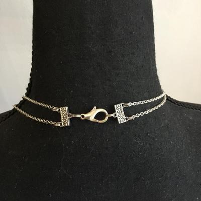 Gorgeous crystal dangle Silver-tone statement necklace
