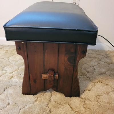 Solid Wood Chair and Ethan Allen Storage Footstool (B3-EL)