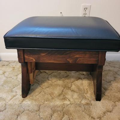 Solid Wood Chair and Ethan Allen Storage Footstool (B3-EL)