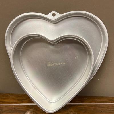 Lot of 2 Heart Shaped Cake Pans
