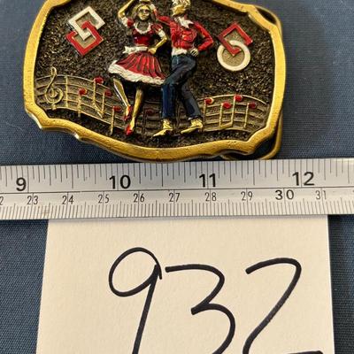 Vintage Square Dancing Buckle