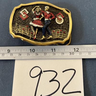 Vintage Square Dancing Buckle