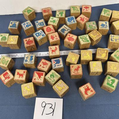 Vintage Wooden Block Lot