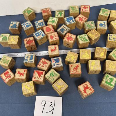 Vintage Wooden Block Lot
