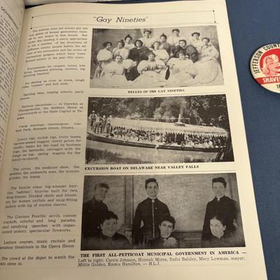 Vintage The First 100 Years of Jefferson County Kansas Book and Pin