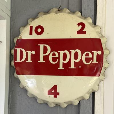 Vintage Dr Pepper Sign 18in