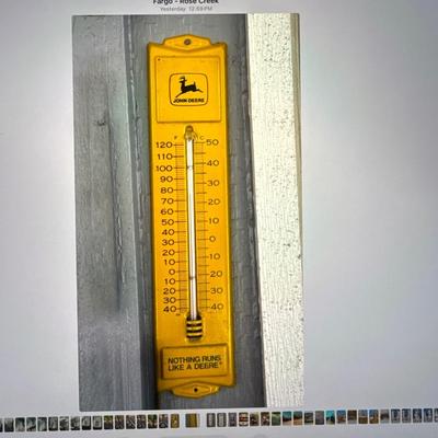 Vintage John Deere Thermometer 12.5”