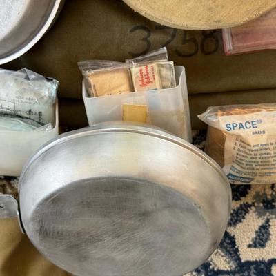 Great Group of Vintage Army survival needs, kit/bag/cooking/lantern