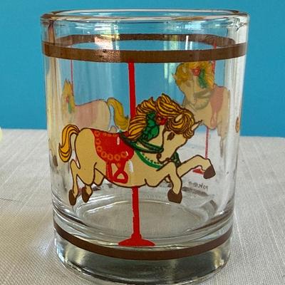 Vintage Breyer Clydesdale, two mini Japan cast iron horses w/Pokee Votive glass
