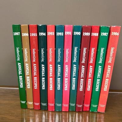 Set of 12 Southern Living Annual Recipe Books