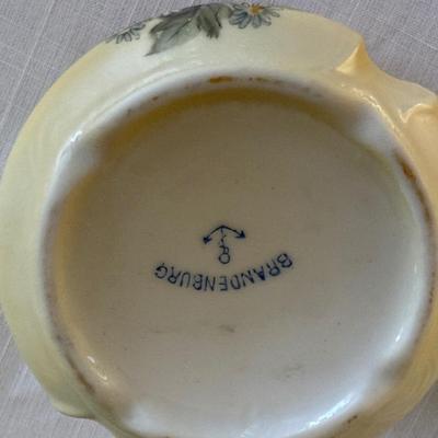 Vintage porcelain tea cup, shaving mug, sugar/creamer containers