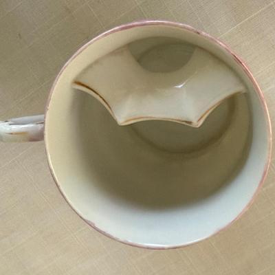 Vintage porcelain tea cup, shaving mug, sugar/creamer containers