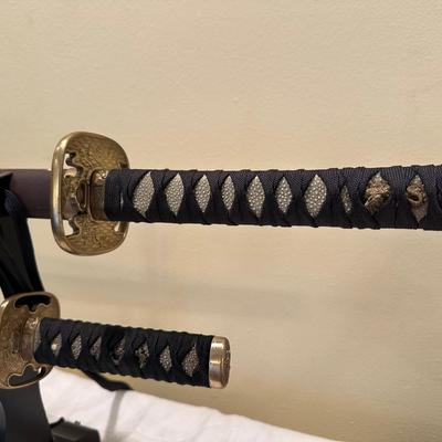 Japanese-Style Katana & Wakizashi Set – Matching Pair w/ Stand