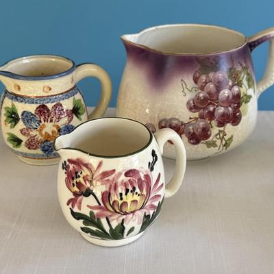 Vintage Porcelain pitchers, made in Japan plus