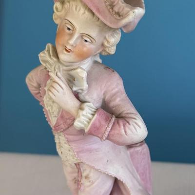 Antique German Bisque figurines 12” likely from late 1800 & likely Germany.