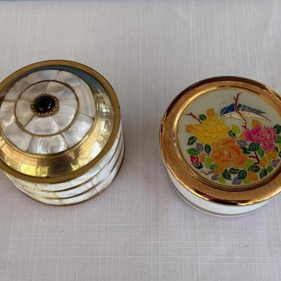 Trinkets with Mother of Pearl inlay & gold trim