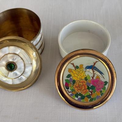 Trinkets with Mother of Pearl inlay & gold trim