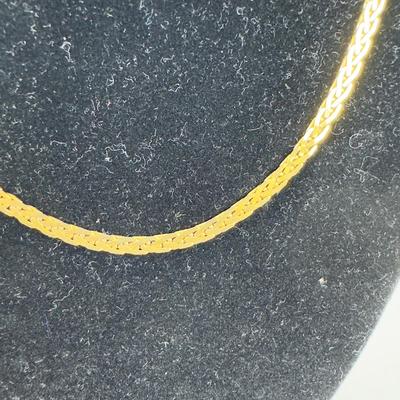 1063 14k Yellow Gold Flat Woven Link 18" Necklace