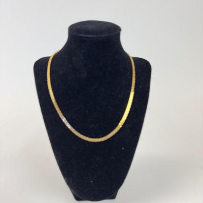 1063 14k Yellow Gold Flat Woven Link 18" Necklace