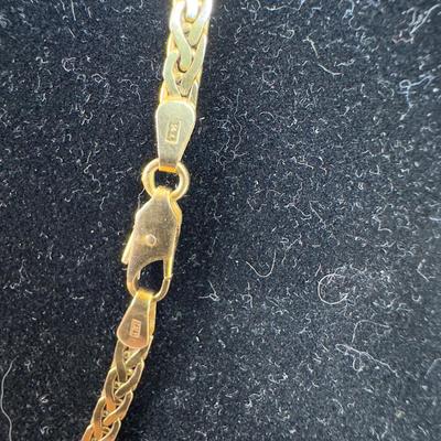 1063 14k Yellow Gold Flat Woven Link 18" Necklace