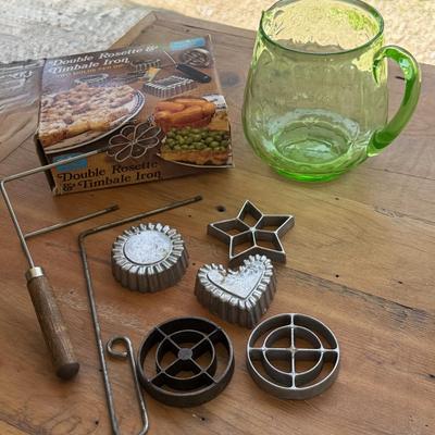 Time for Rosettes & Uranium glass pitcher