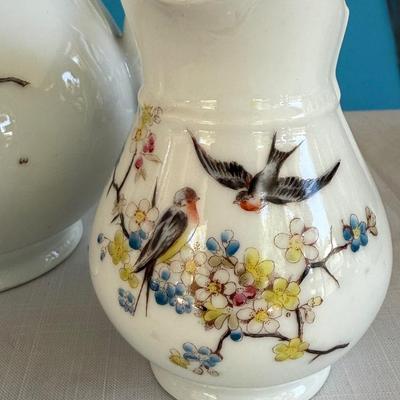 Vintage hand painted porcelain tea set, Japan 1714 markings