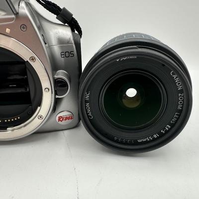 Canon EOS Digital Rebel 6.3MP DSLR Camera with Canon EF-S 18-55mm f/3.5-5.6 Zoom Lens + Charger