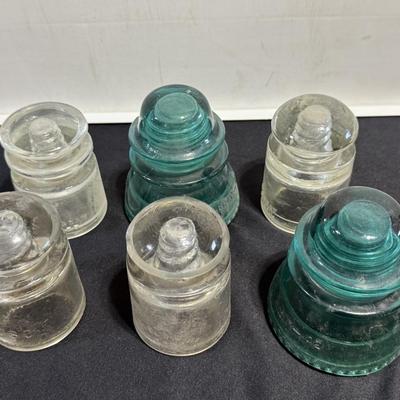 Vintage Glass Insulators, Hemingway, Whitaker-Tantam