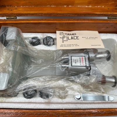 Vintage Tasco Stereo Microscope with Wooden Case & Accessories