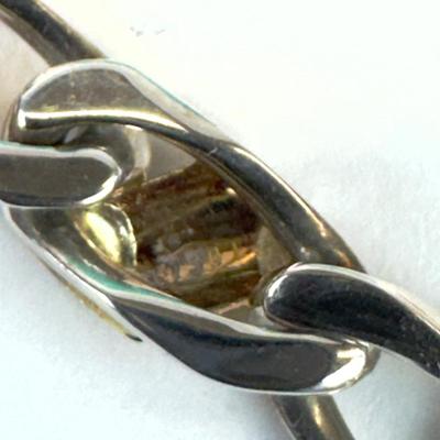 1066 TIFFANY & CO 18k and Sterling Figaro Link Bracelet