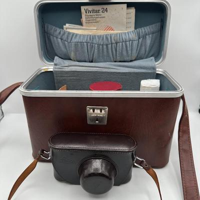 Leica IIIc Rangefinder Camera w/ Leitz Summitar 5cm f/2 Lens + Leitz Hektor 135mm f/4.5 & Extra Lenses (see description)