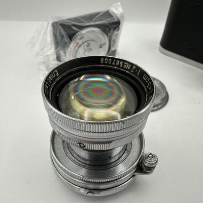 Leica IIIc Rangefinder Camera w/ Leitz Summitar 5cm f/2 Lens + Leitz Hektor 135mm f/4.5 & Extra Lenses (see description)