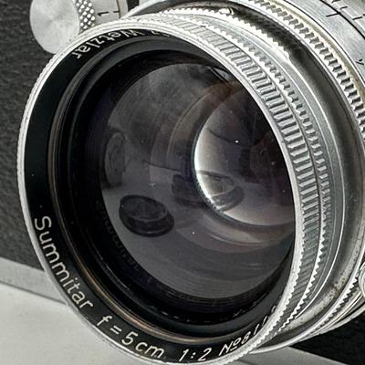 Leica IIIc Rangefinder Camera w/ Leitz Summitar 5cm f/2 Lens + Leitz Hektor 135mm f/4.5 & Extra Lenses (see description)