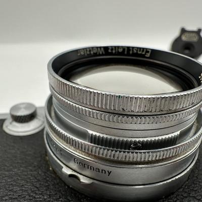 Leica IIIc Rangefinder Camera w/ Leitz Summitar 5cm f/2 Lens + Leitz Hektor 135mm f/4.5 & Extra Lenses (see description)