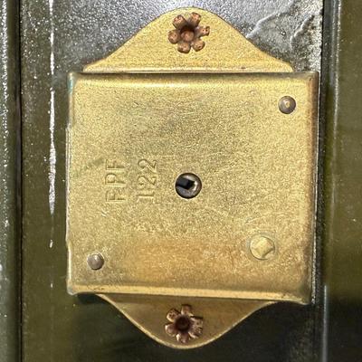 Vintage metal lunch box, 1950’s, Vintage Metal Safe Deposit Box