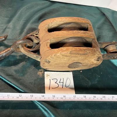 Vintage Double Pulley