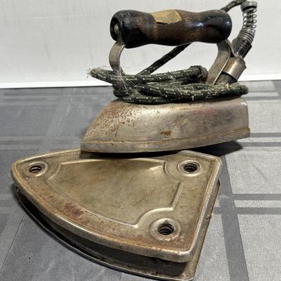 Vintage Sad iron, electric iron, heavy